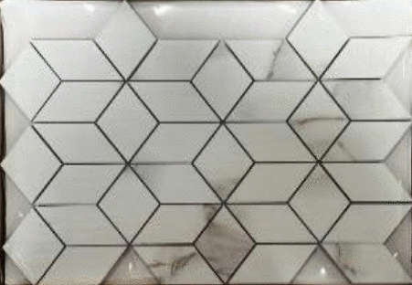 Statuario Eva Mosaic 3d Diamond